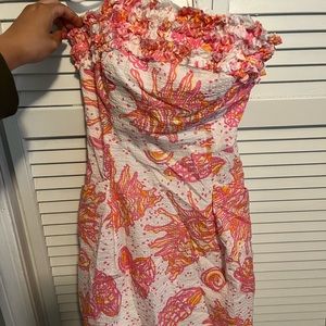 Lilly Pulitzer dress, size 4, floral strapless